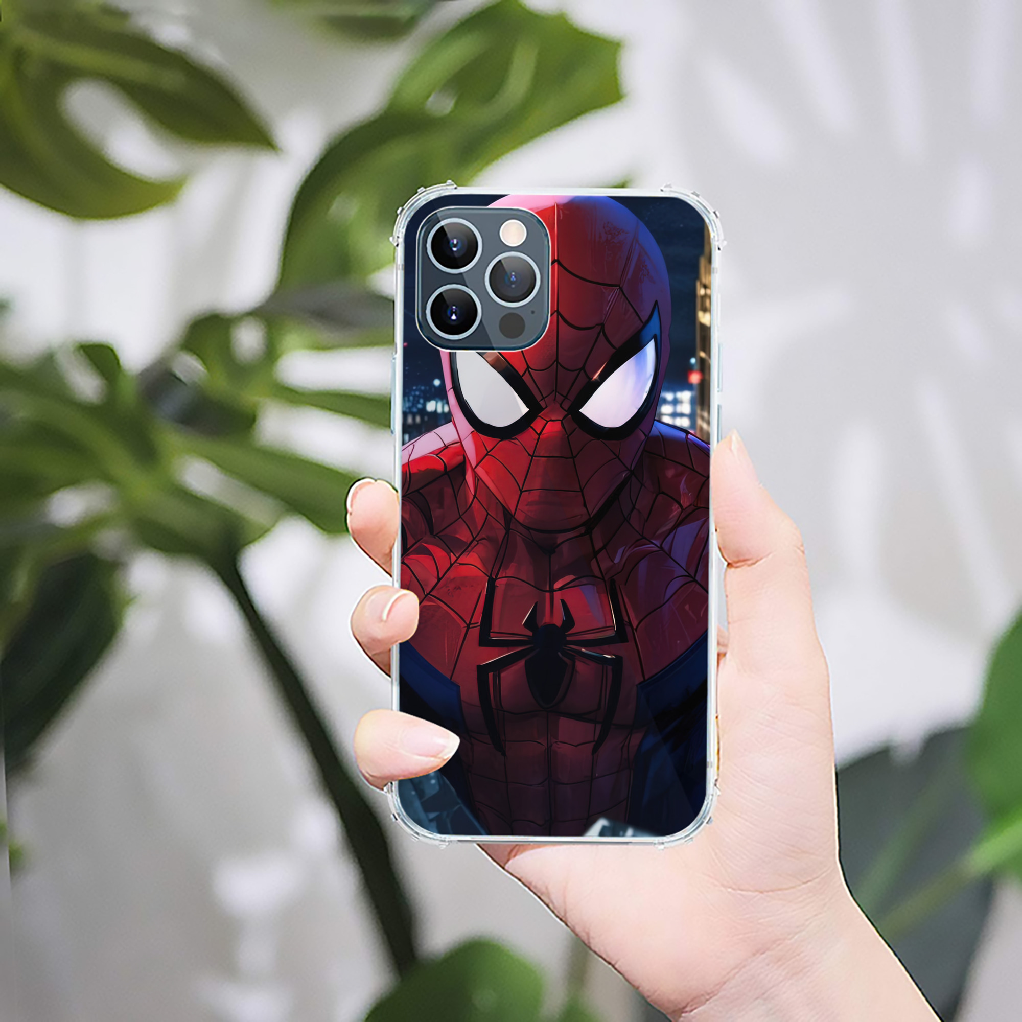 （画像用） Spider Man スパイダーマン 【iPhone 12シリーズ対応】透明スマホケース（クリアソフトケース）